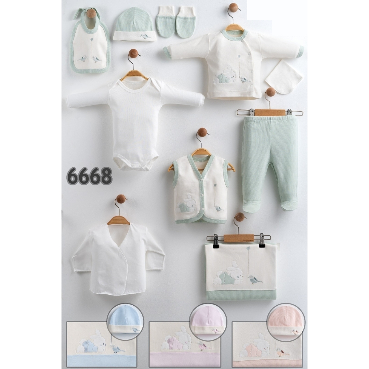 GAYE BEBE UNISEX 0-3 AY KALPLİ KUŞ 10LU SET