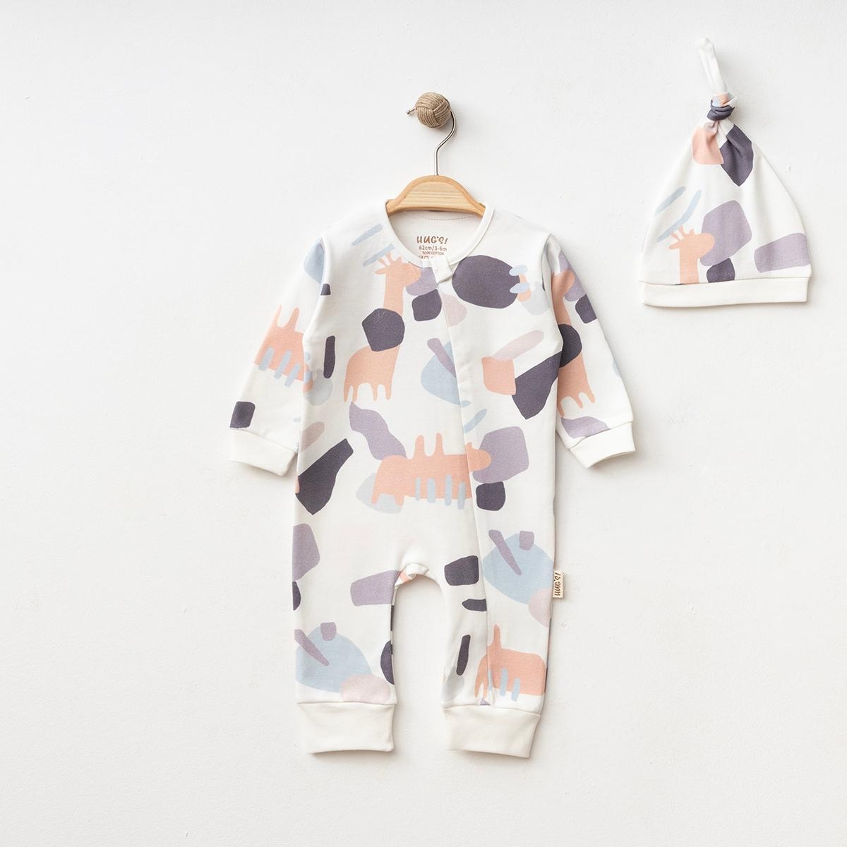 HUGS ERKEK 6-9-12 AY SOYUT DESENLİ FERMUARLI TULUM