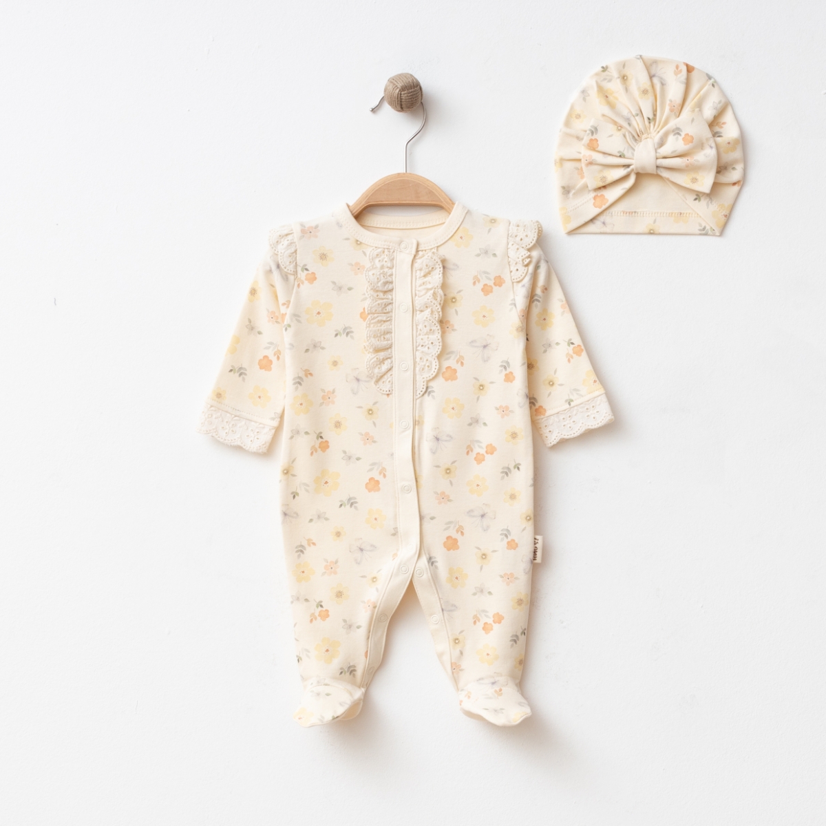 HUGS KIZ  0-3/3-6 AY PAPATYA DESENLİ TULUM