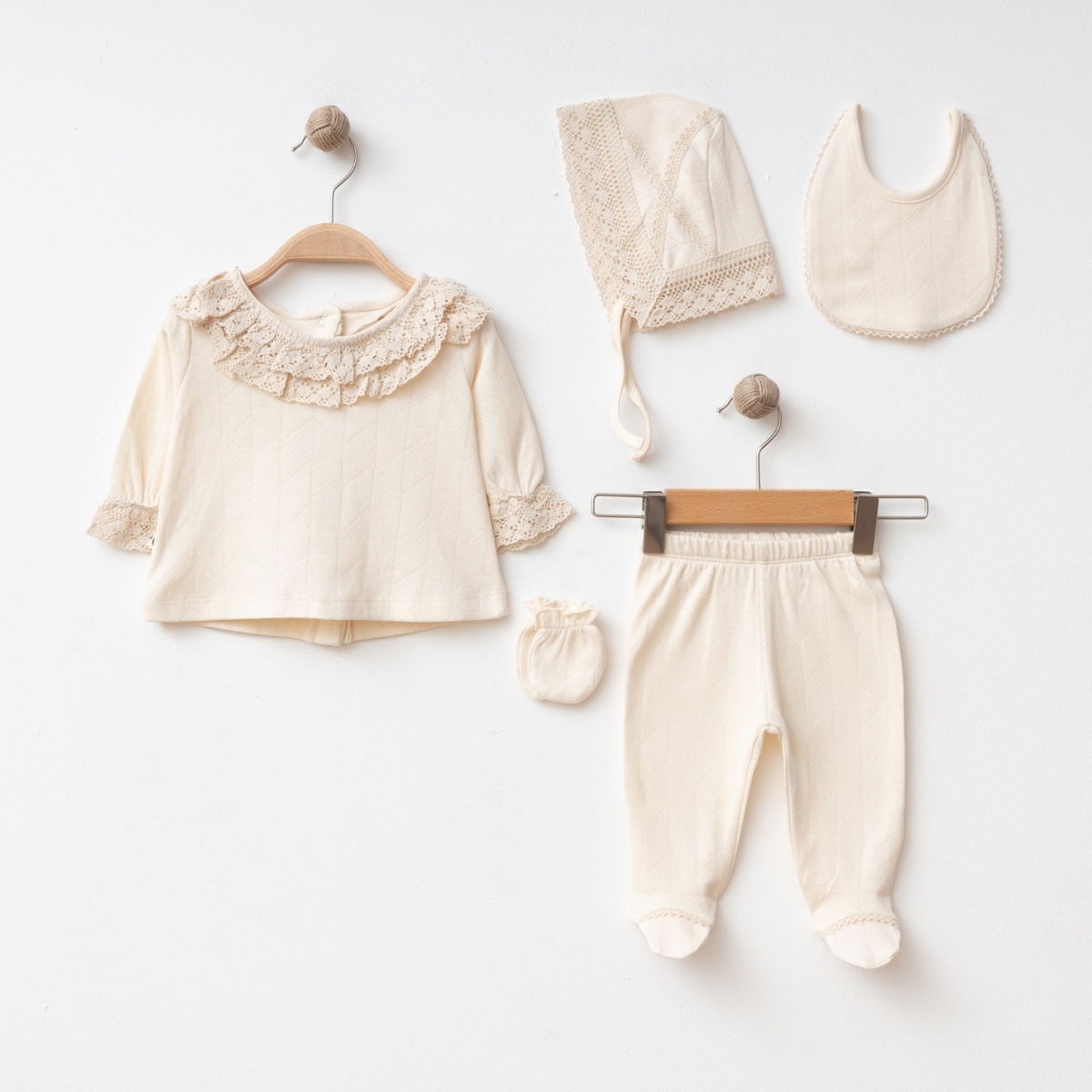 IŞIL BABY KIZ 0/3-0/3-3/6 AY KOPANAKİLİ 5Lİ SET