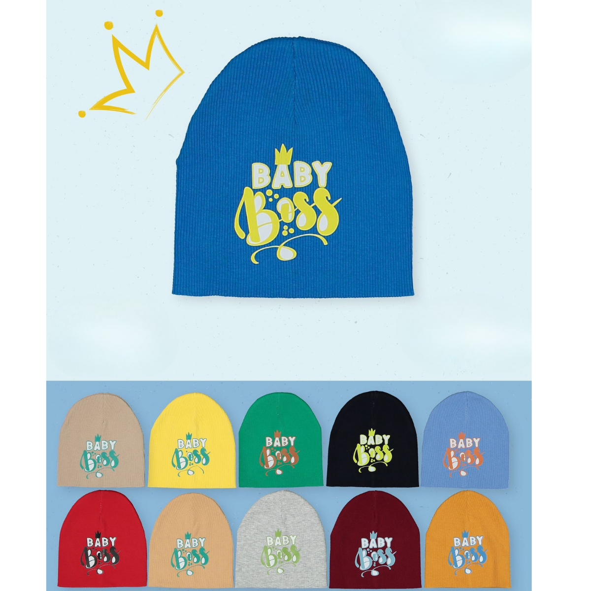 KAYRA BABY ERKEK BABY BOSS KAŞKORSE ŞAPKA 12Lİ