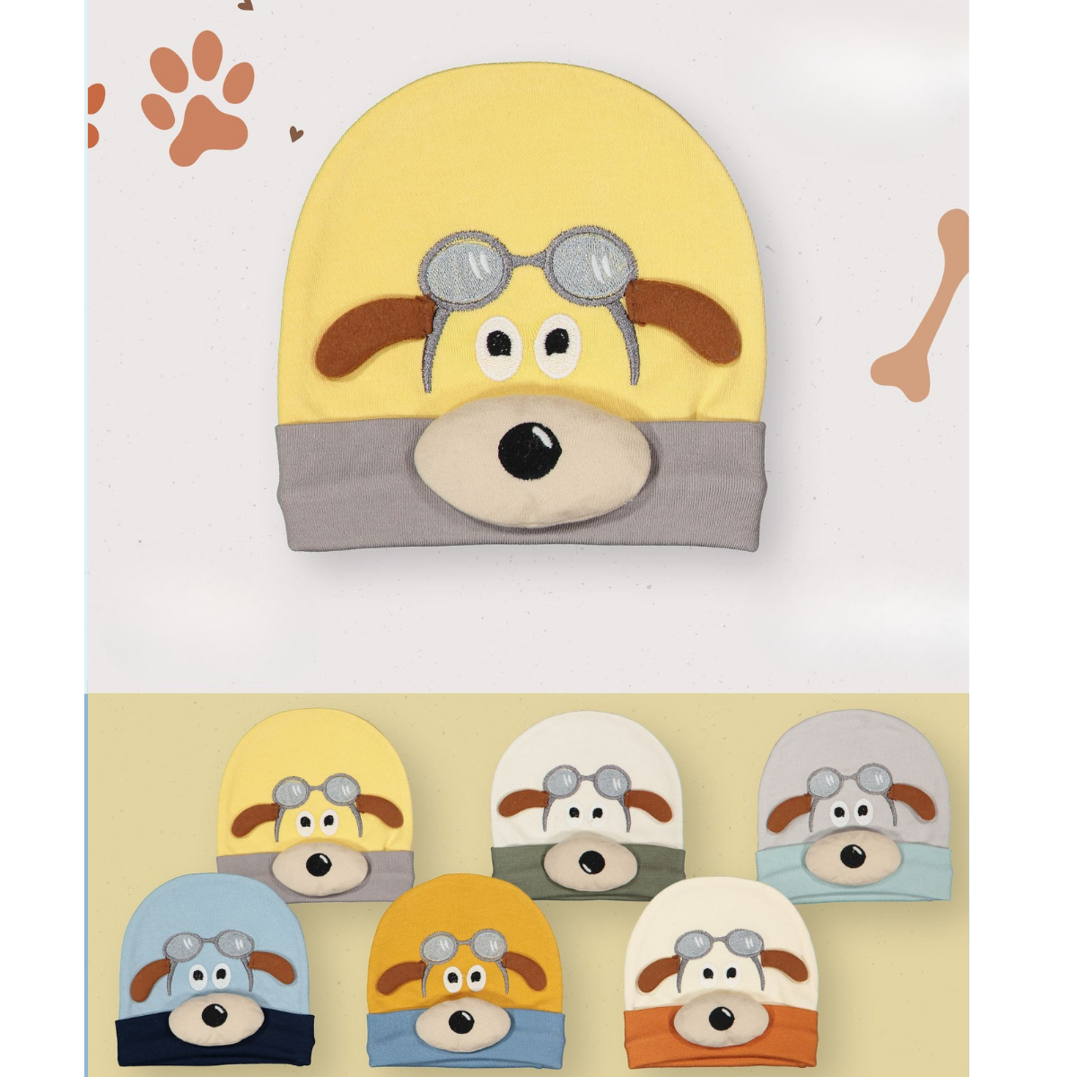 KAYRA BABY ERKEK PİLOT KÖPEK ŞAPKA 12Lİ