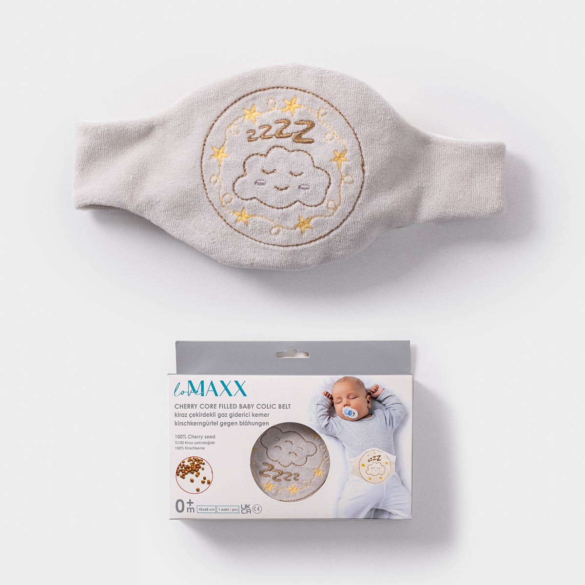 LOVEMAXX KİRAZ ÇEKİRDEKLİ GAZ GİDERİCİ BEBE KEMERİ