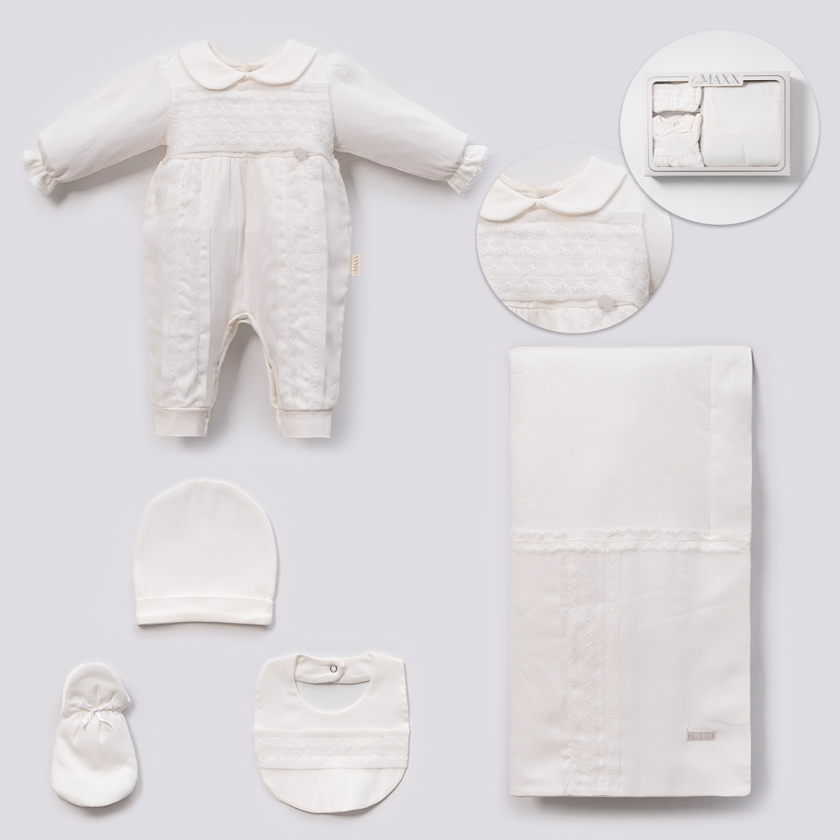 LOVEMAXX KIZ 0-3 AY FİSTOLU KUTULU 5Lİ SET