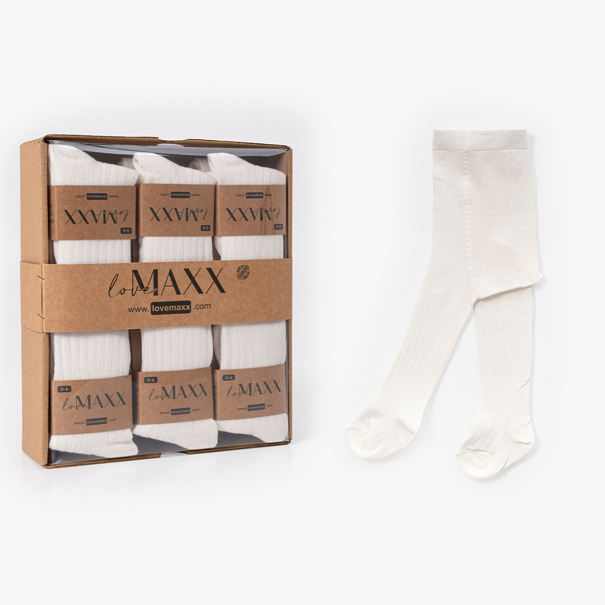 LOVEMAXX KIZ 0-36 AY ÇİZGİLİ KÜLOTLU ÇORAP 12Lİ