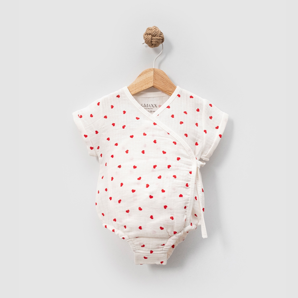 LOVEMAXX KIZ 0/3-3/6-6/9 AY KALPLİ MÜSLİN ROMPER