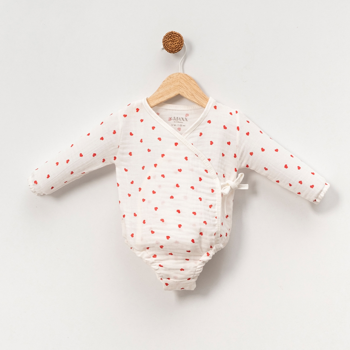 LOVEMAXX KIZ 0/3-3/6-6/9 AY KALPLİ MÜSLİN ROMPER