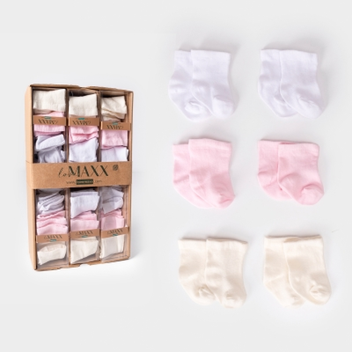 LOVEMAXX KIZ 0/3-3/6 AY 6LI ÇORAP 12Lİ BOX