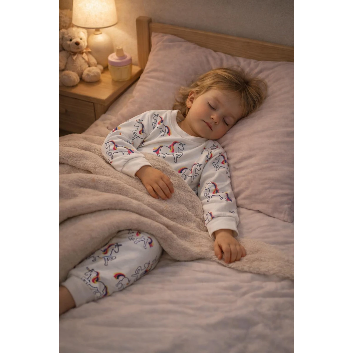 LOVEMAXX KIZ 2-3-4-5 YAŞ UNICORN PİJAMA TAKIMI