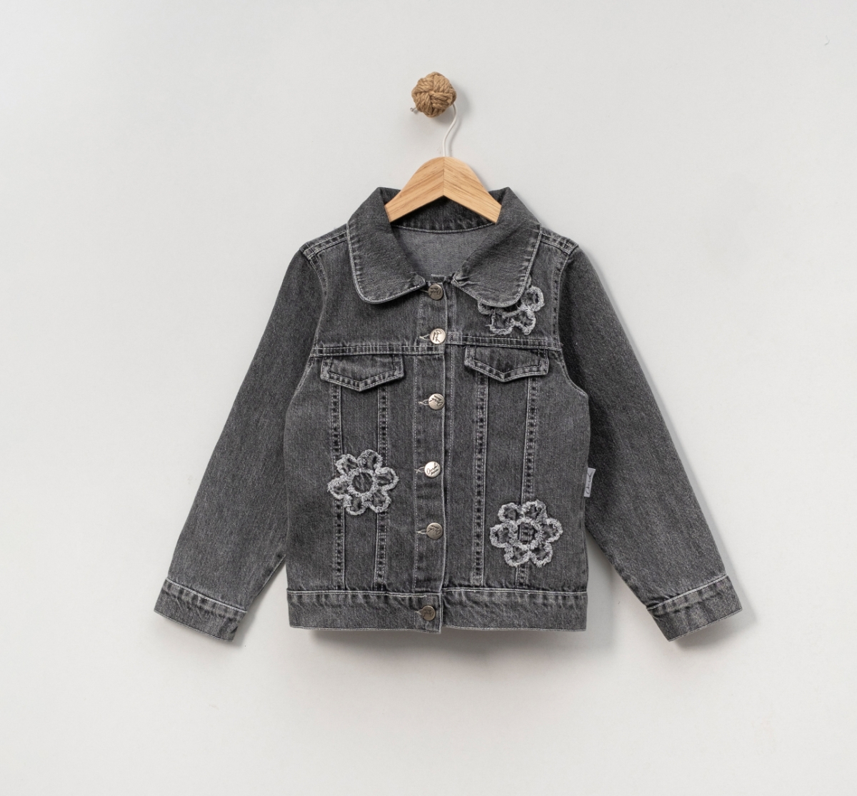 LOVEMAXX KIZ 5-6-7-8 YAŞ PAPATYA NAKIŞ KOT CEKET