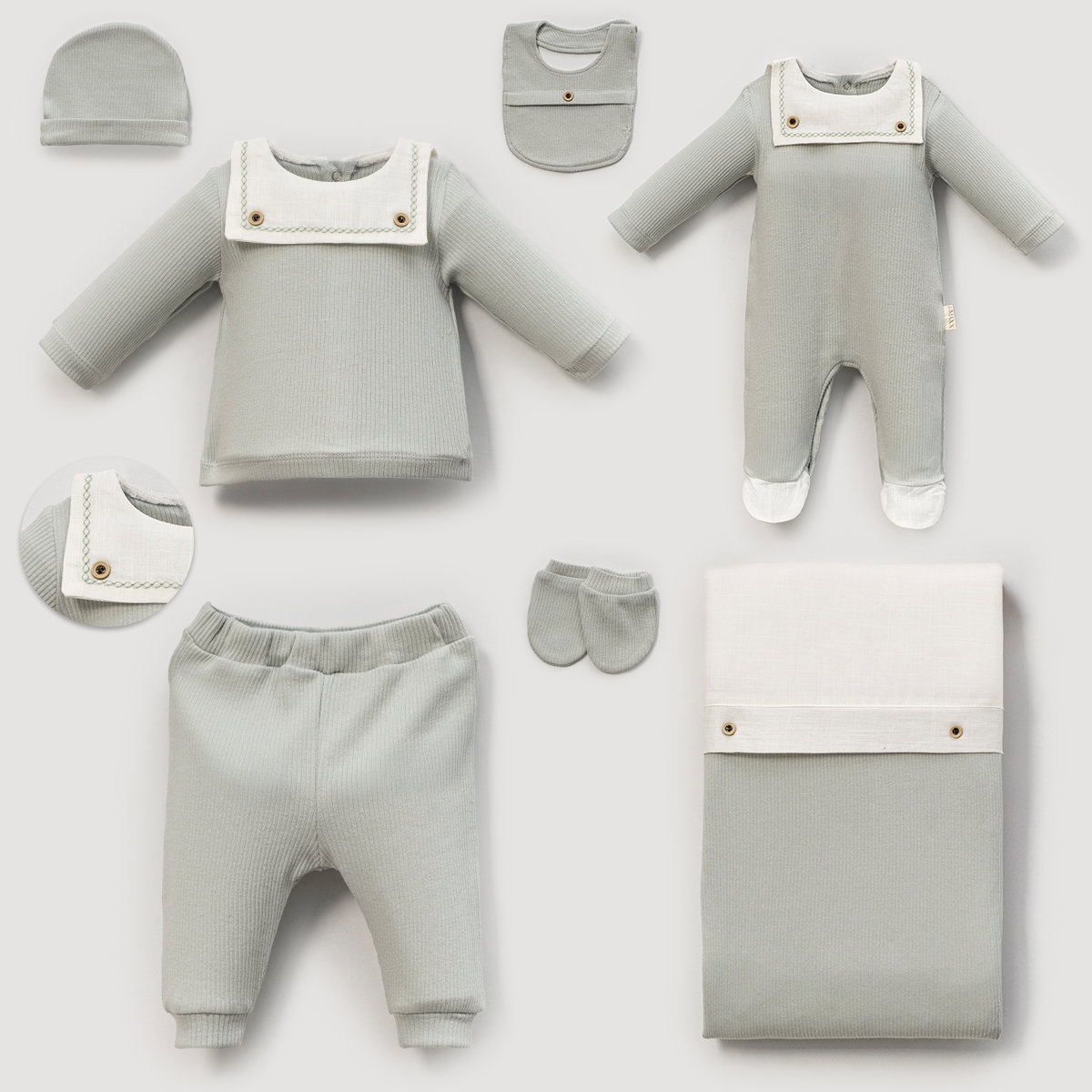 LOVEMAXX UNISEX 0-3 AY KAŞKORSE KUTULU 7Lİ SET
