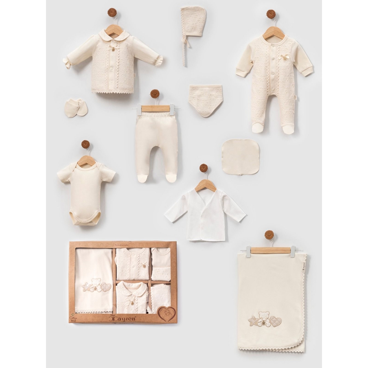 MINI CAYZEN GIRL 0-3 MONTHS PURE LACE SET OF 10