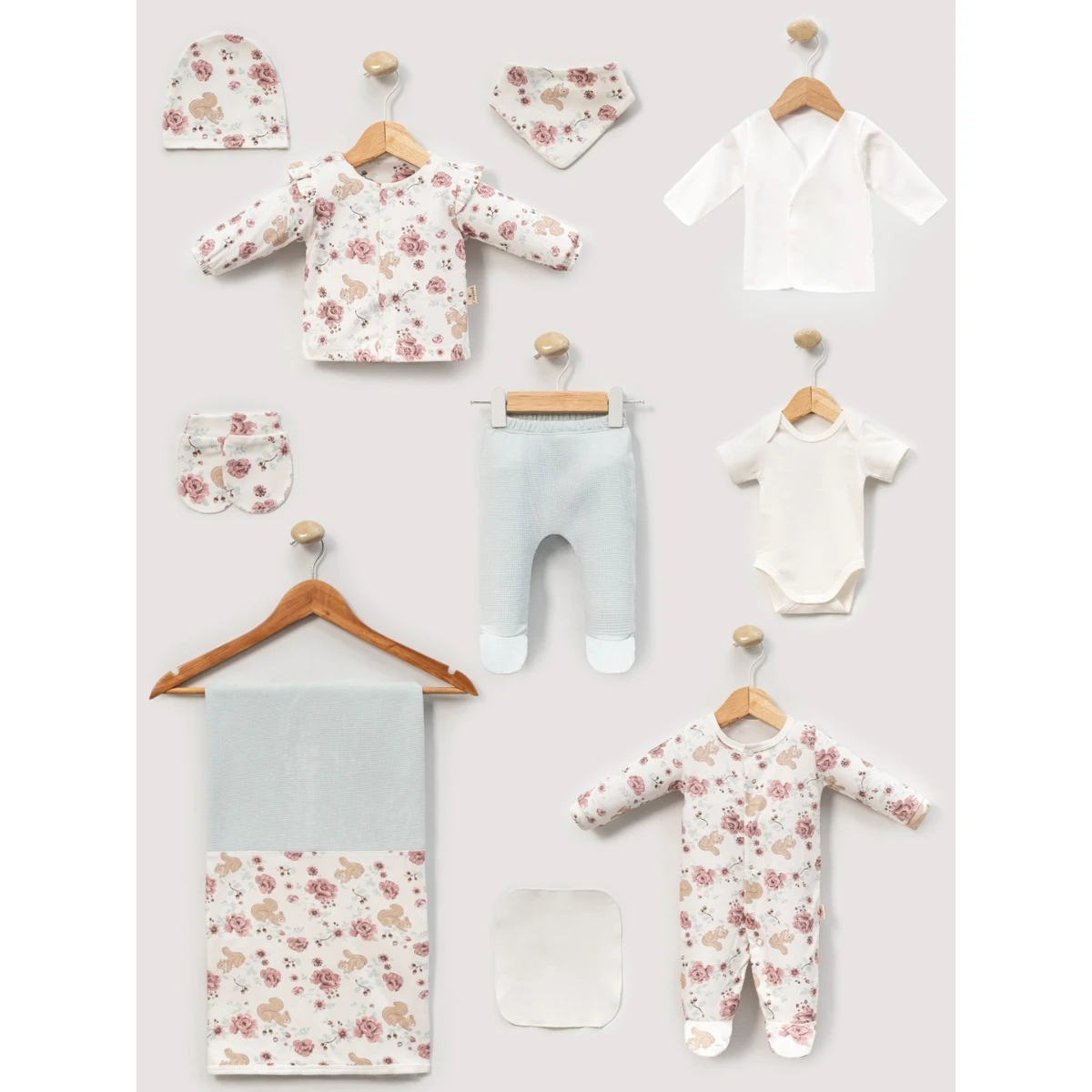 MİNİ CAYZEN KIZ 0-3 AY SİNCAP DESENLİ 10LU SET