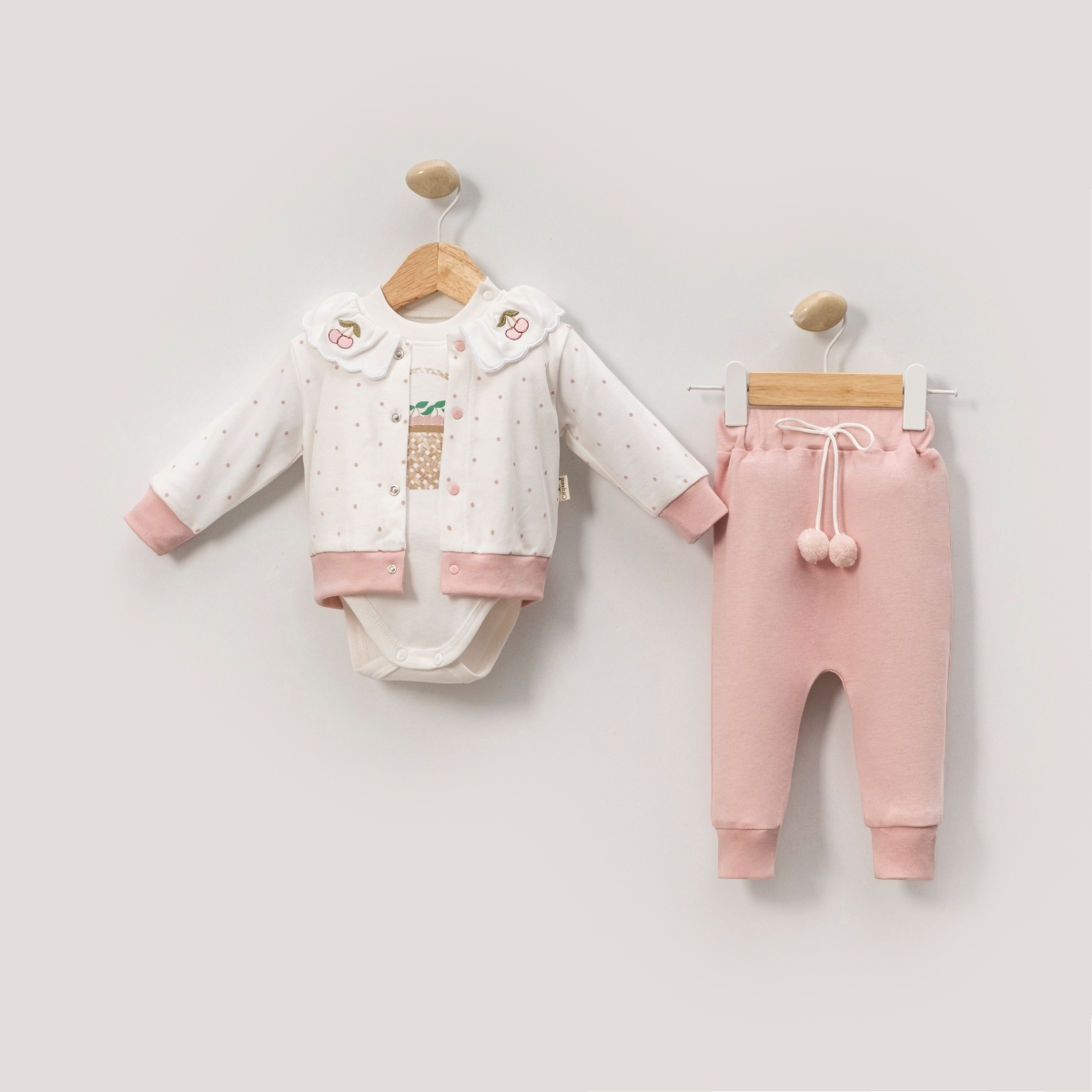 MİNİ CAYZEN KIZ 3-6-9 AY BABY CHERRY 3 LÜ TAKIM