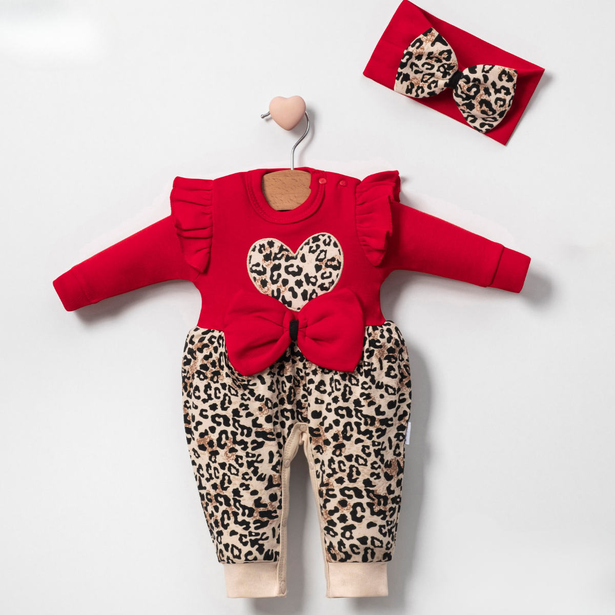 MİNİ CAYZEN KIZ 3/6-6/9-9/12 AY LEOPARLI TULUM
