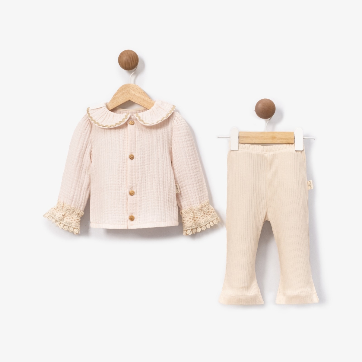 MİNİ CAYZEN KIZ 6-9-12 AY MÜSLİN 2Lİ TAKIM