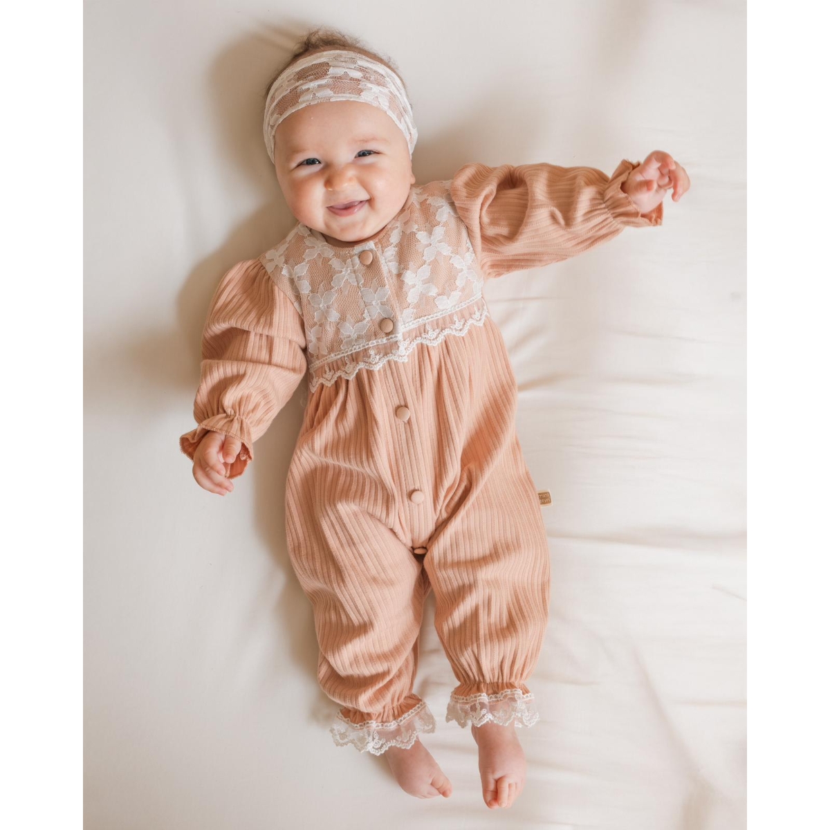 MİZEYN GIRL 3-6-9 MONTHS PERLA BABY GIRL JUMPSUIT