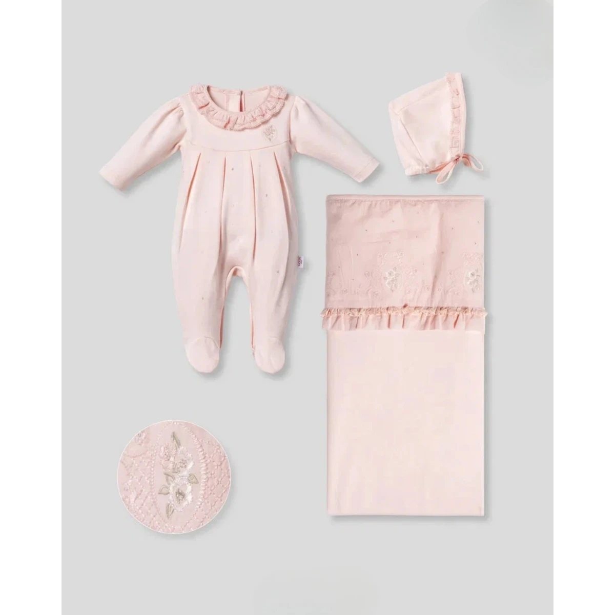 MOONSTAR KIZ 0-3 AY 3LÜ BEBEK SET