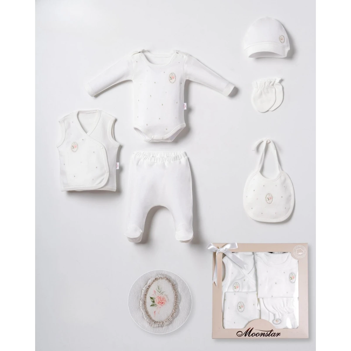 MOONSTAR KIZ 0-3 AY BEBEK 6LI SET