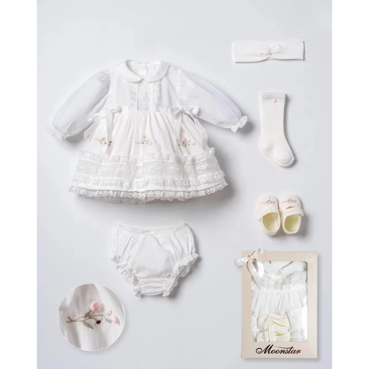 MOONSTAR KIZ 3-6 AY BEBEK 5Lİ SET