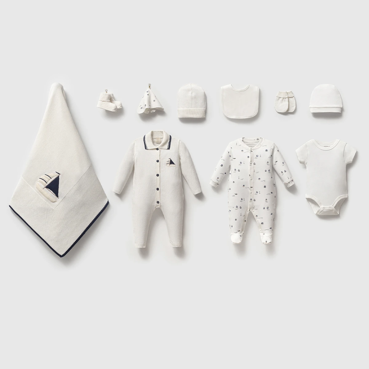 NIPPERLAND ERKEK 0-3 AY MARINE 10LU SET