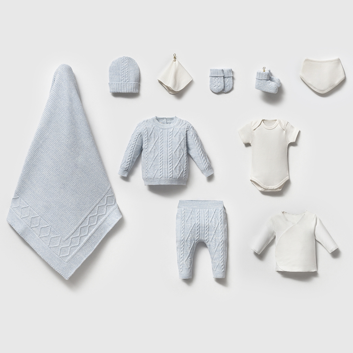 NİPPERLAND UNISEX 0-3 AY BAKLAVA DESEN 10LU SET