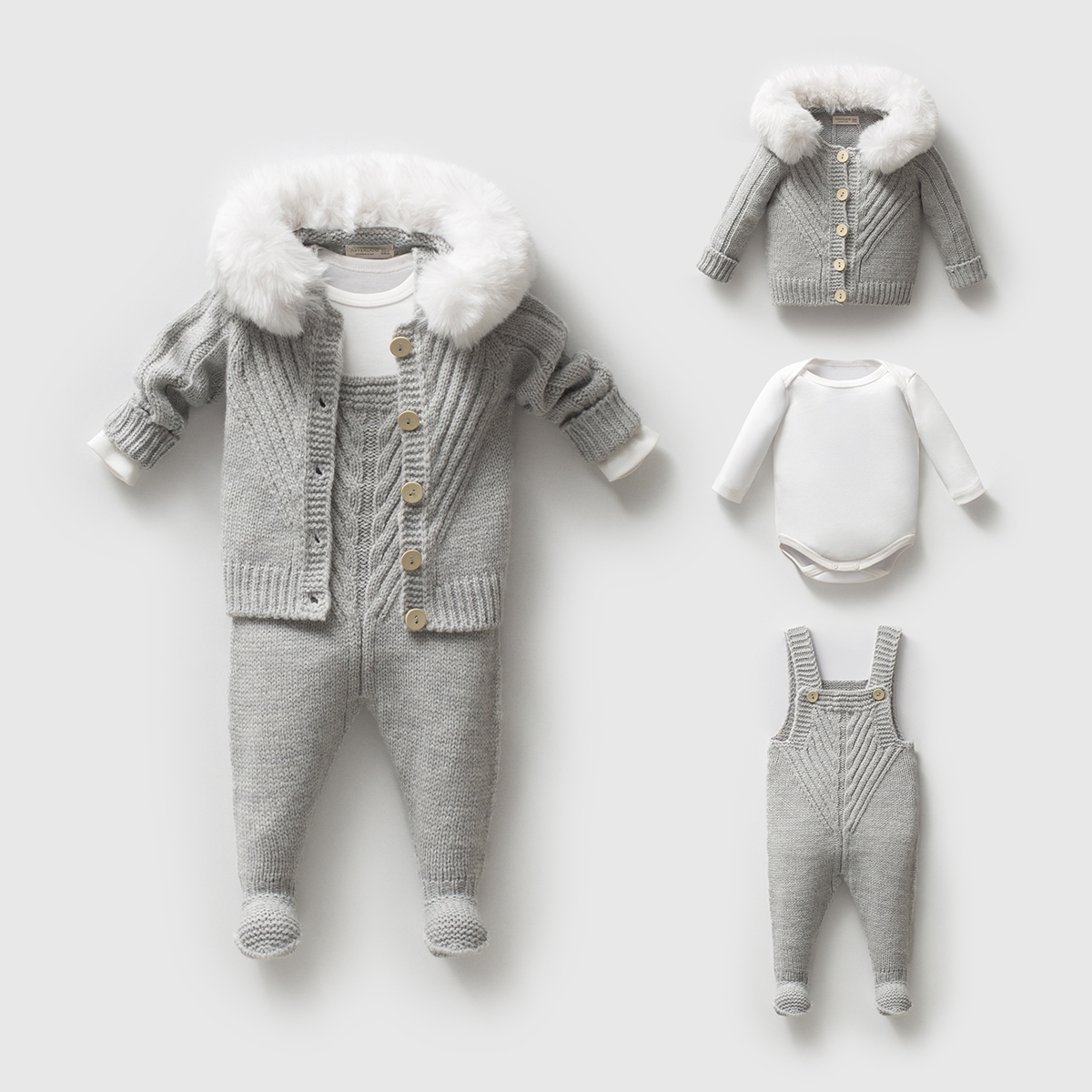 NİPPERLAND UNISEX 3-6-9-12 AY SALOPETLİ TAKIM