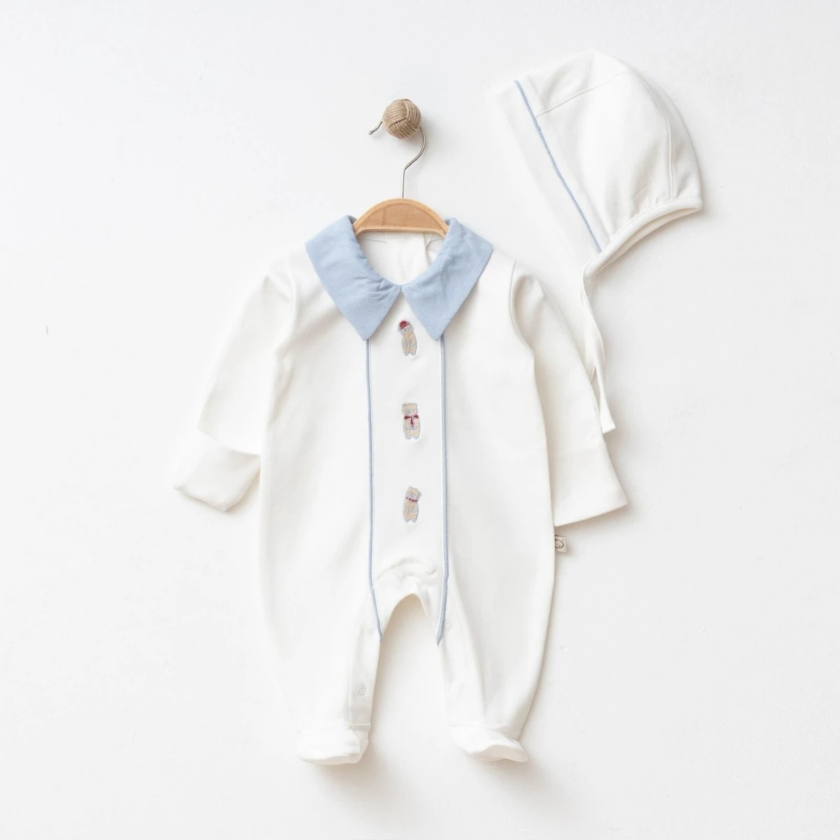 OBABY ERKEK 3-3-6 AY AYICIK NAKIŞLI YAKALI TULUM