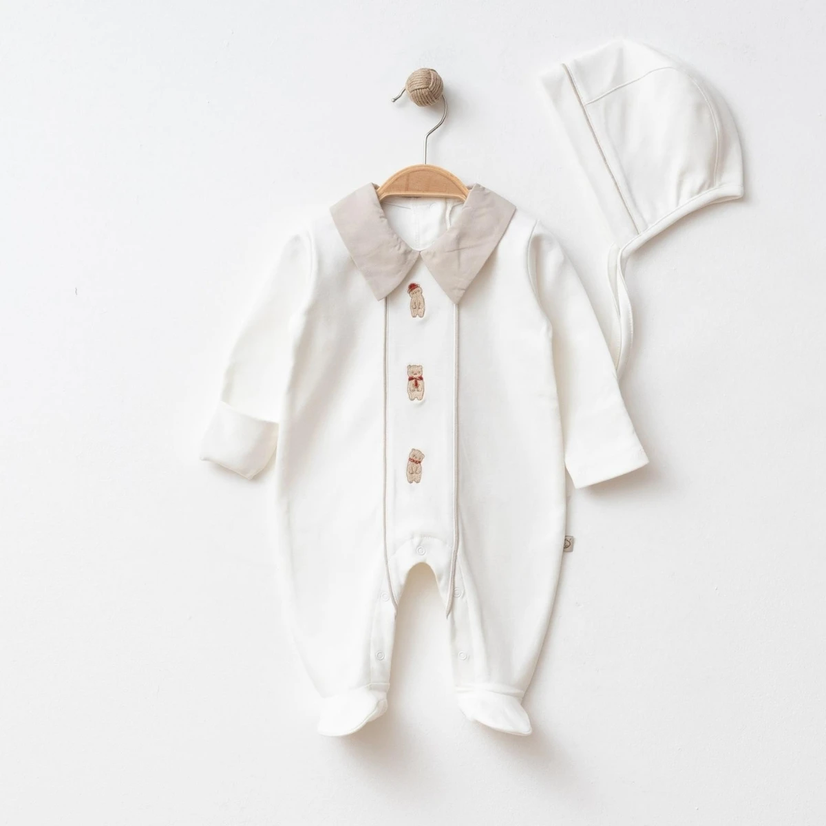 OBABY ERKEK 3-3-6 AY AYICIK NAKIŞLI YAKALI TULUM