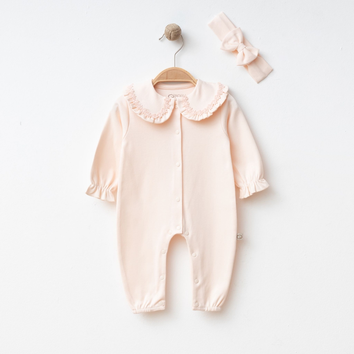 OBABY KIZ 0/3-0/3-3/6 AY DANTELLİ YAKALI TULUM
