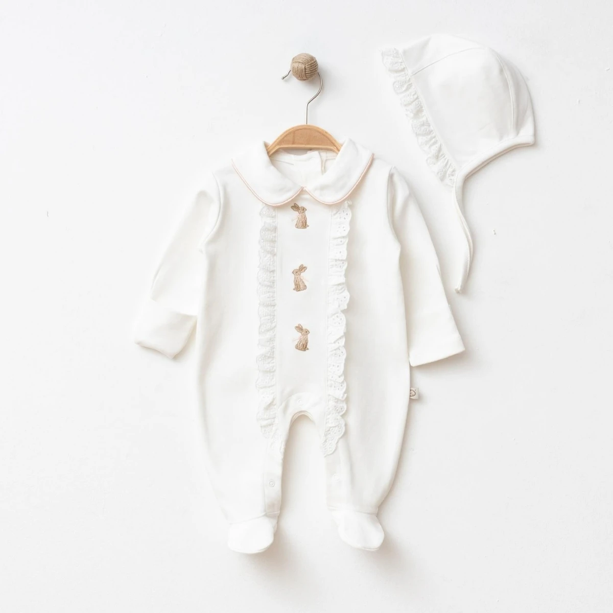 OBABY KIZ 3-3-6 AY TAVŞAN NAKIŞLI DANTELLİ TULUM