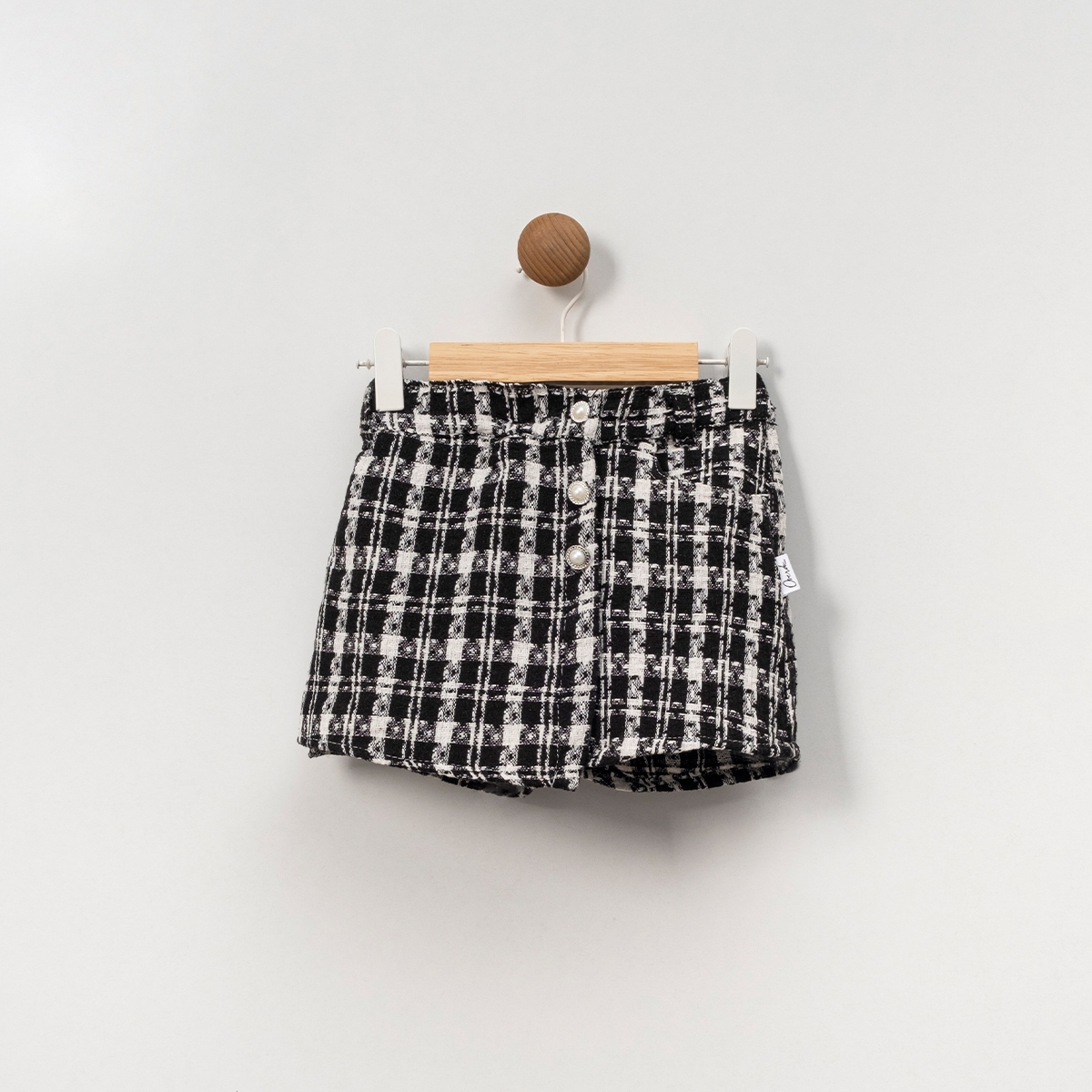 LOVEMAXX KIZ 5-6-7-8 YAŞ KARELİ ŞORT ETEK