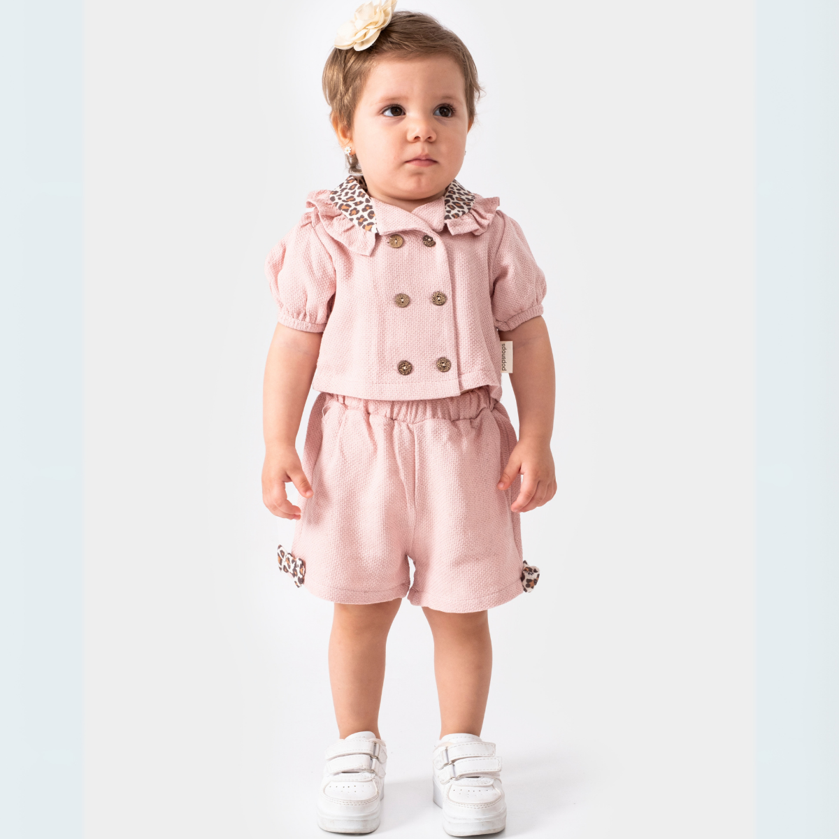 POPSHOPS KIZ 6-9-12-18 AY LEOPAR CEKETLİ TAKIM