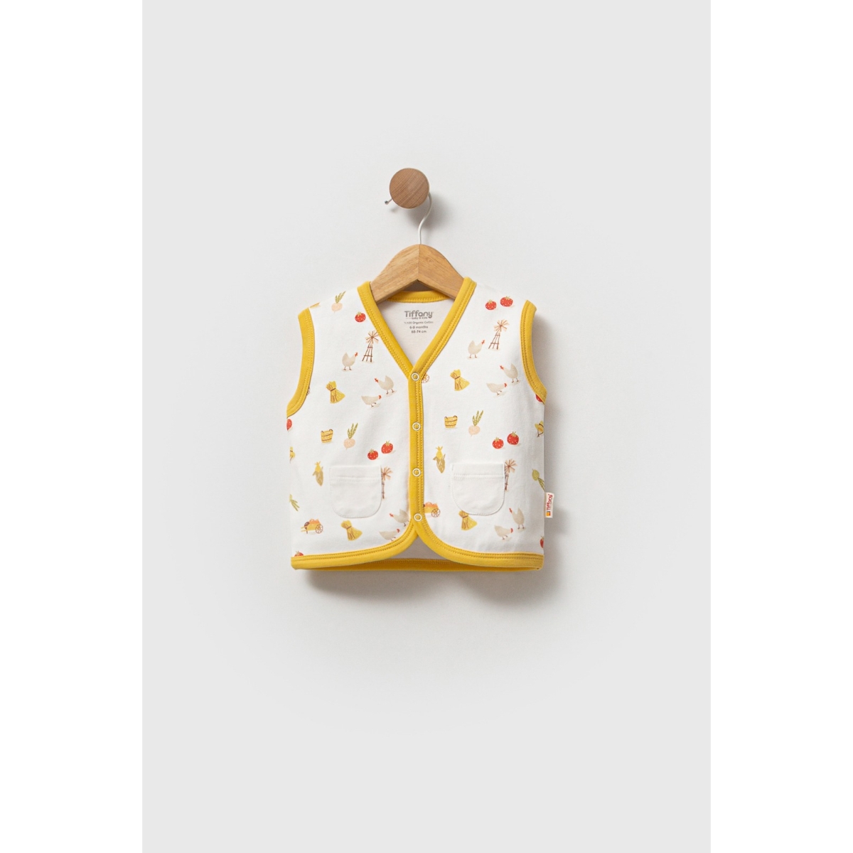 TİFFANY UNISEX 3-6-9-12 AY ORGANIC SPACE YELEK