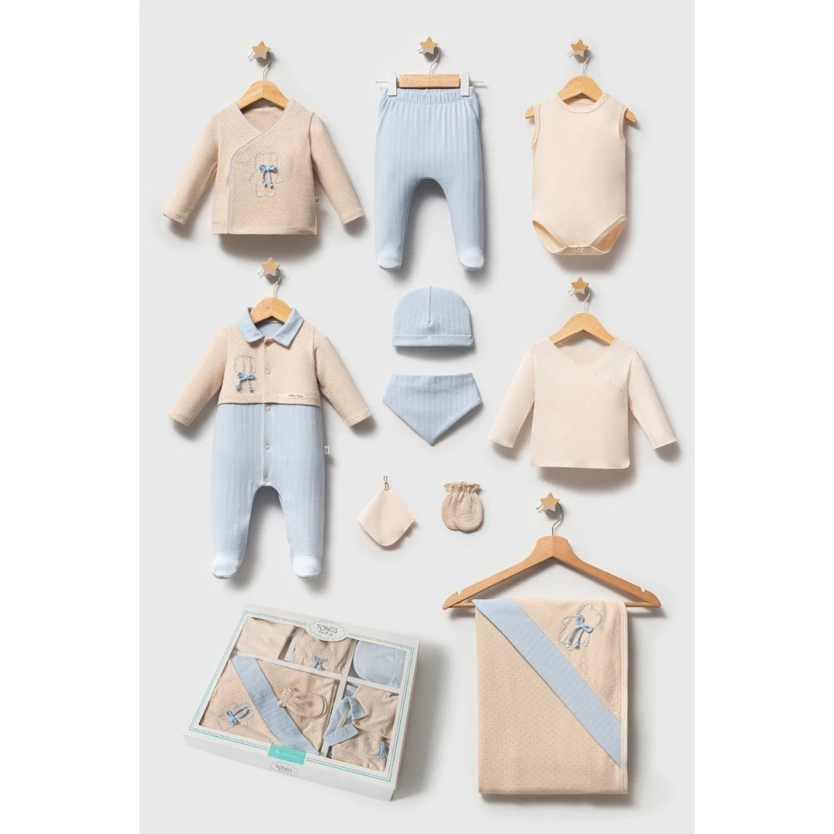 TONGS BABY ERKEK 0-3 AY NEWBORN 10LU SET