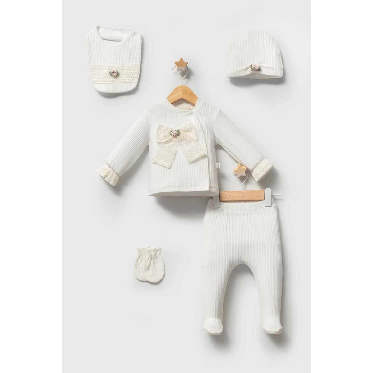 TONGS BABY KIZ 0-1 AY NEWBORN 5Lİ ZIBIN SET