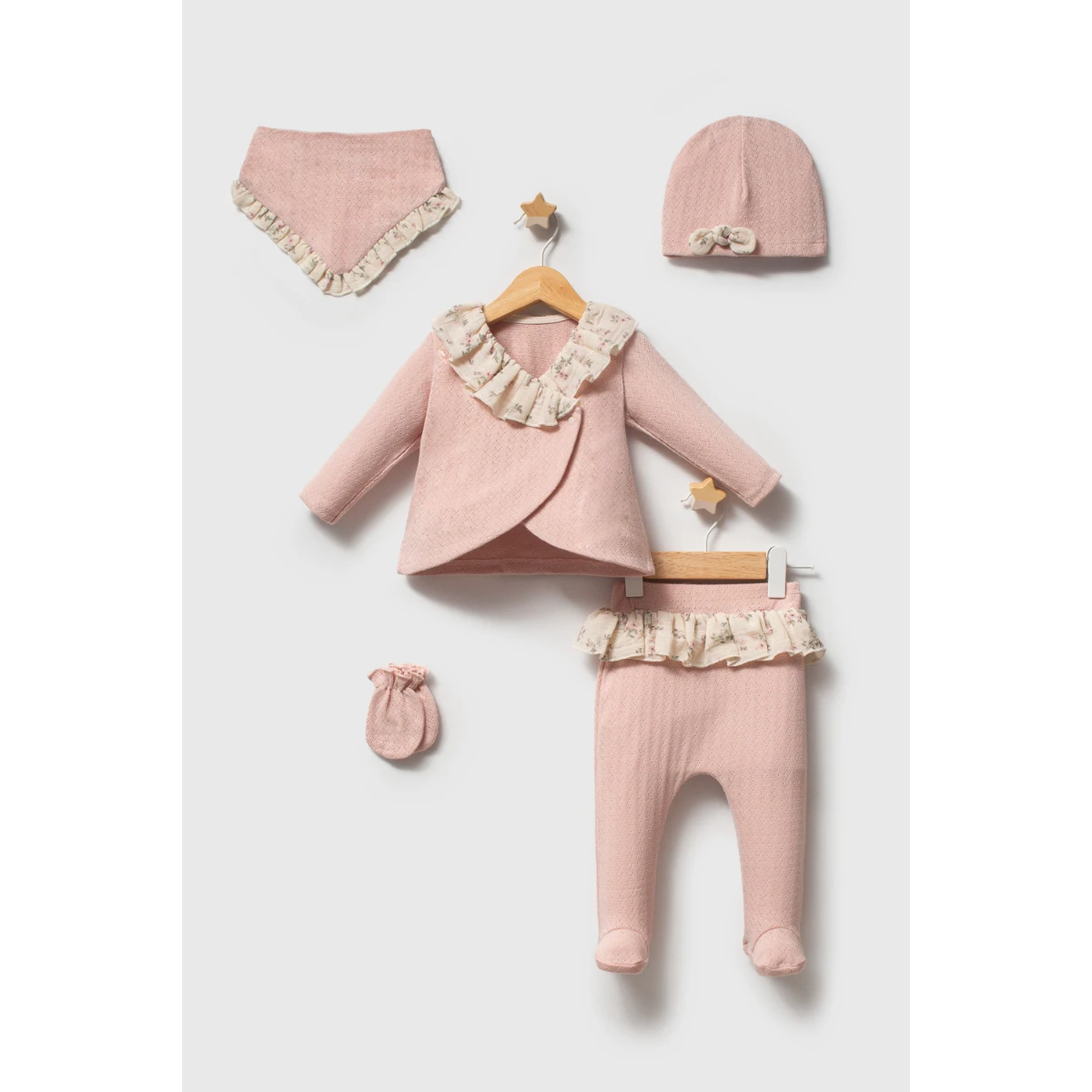 TONGS BABY KIZ 0-1 AY NEWBORN 5Lİ ZIBIN SET