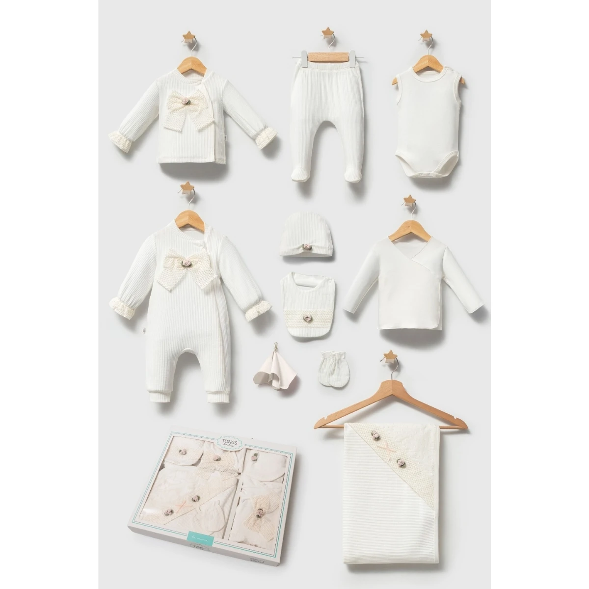 TONGS BABY KIZ 0-3 AY BÜYÜK FİYONKLU 10LU SET