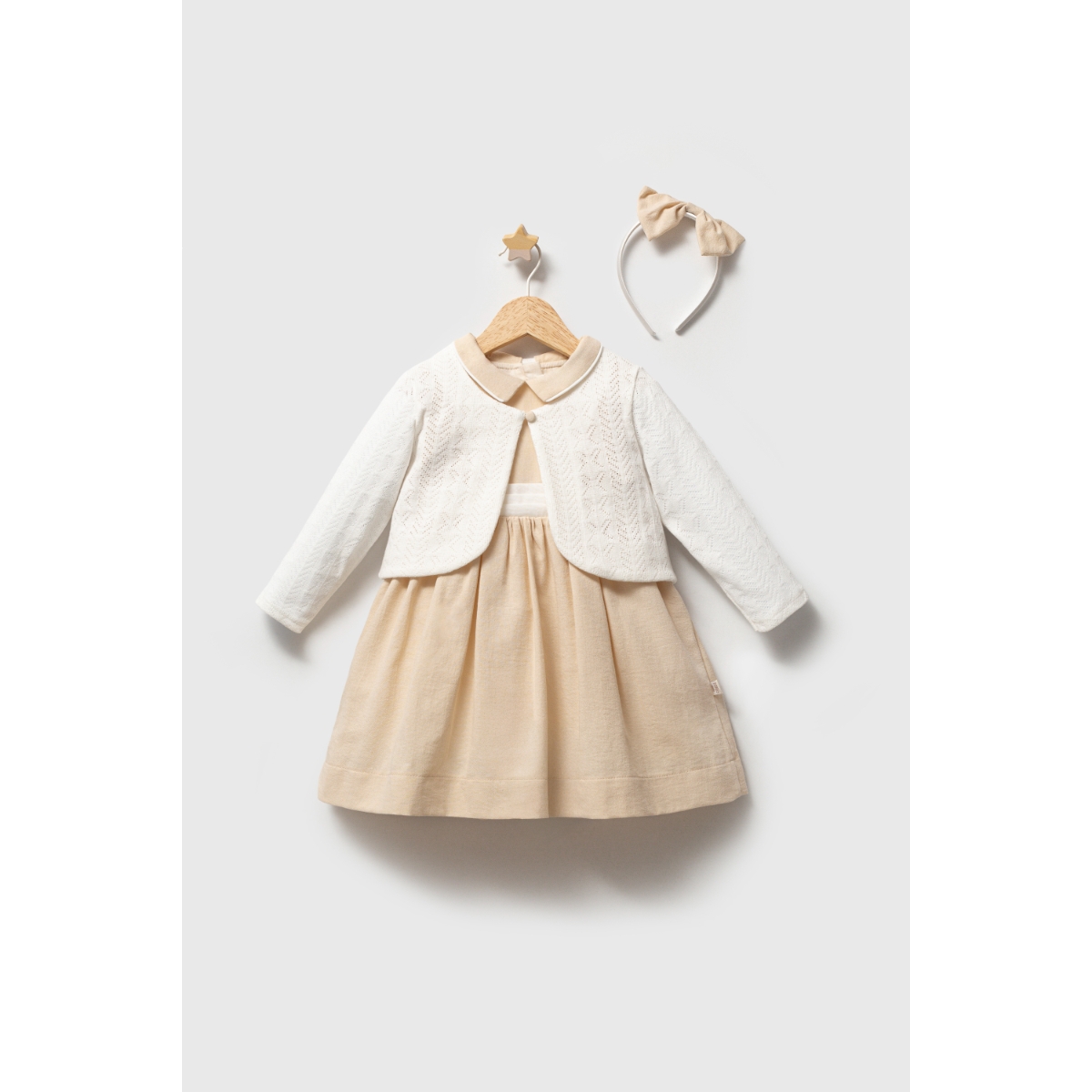 TONGS BABY KIZ 2-3-4-5 YAŞ KAPİTONELİ ELBİSE