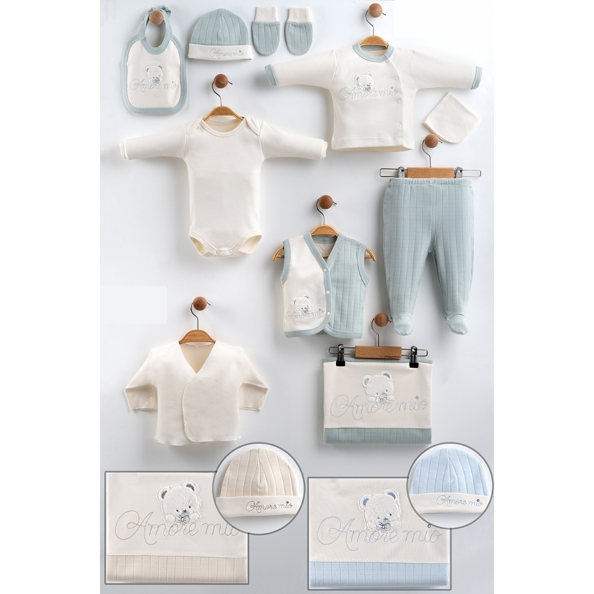 TONTON BABY BOY 0-3 MONTHS AMORE SET OF 10