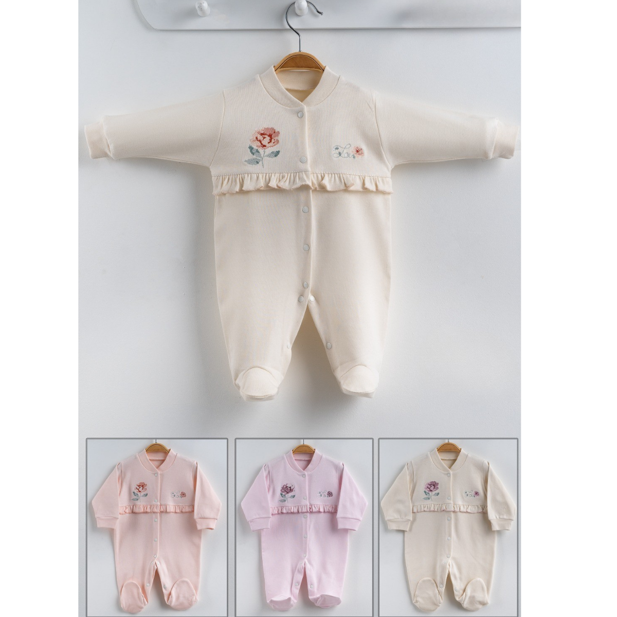TONTON BEBE KIZ 3-6 AY GÜLLÜ BEBE TULUM