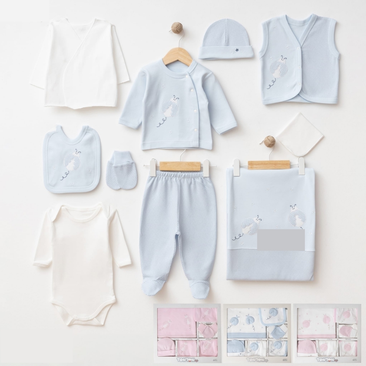 TONTON BEBE UNISEX 0-3 AY UĞUR BÖCEKLİ 10LU SET