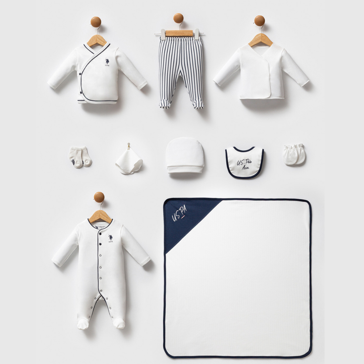 US POLO ERKEK 0-3 AY 10LU ZIBIN SET