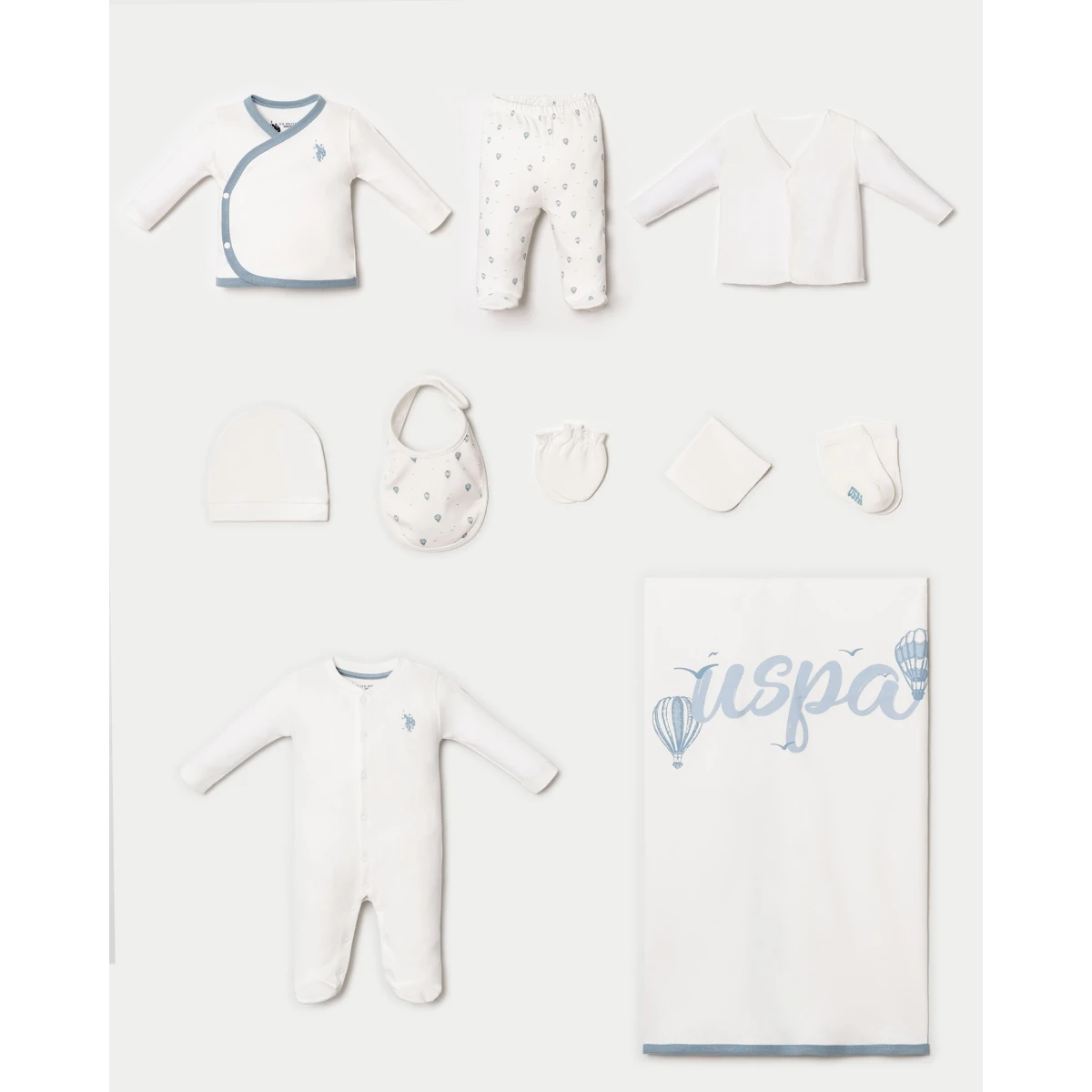 US POLO ERKEK 0-3 AY 10LU ZIBIN SET