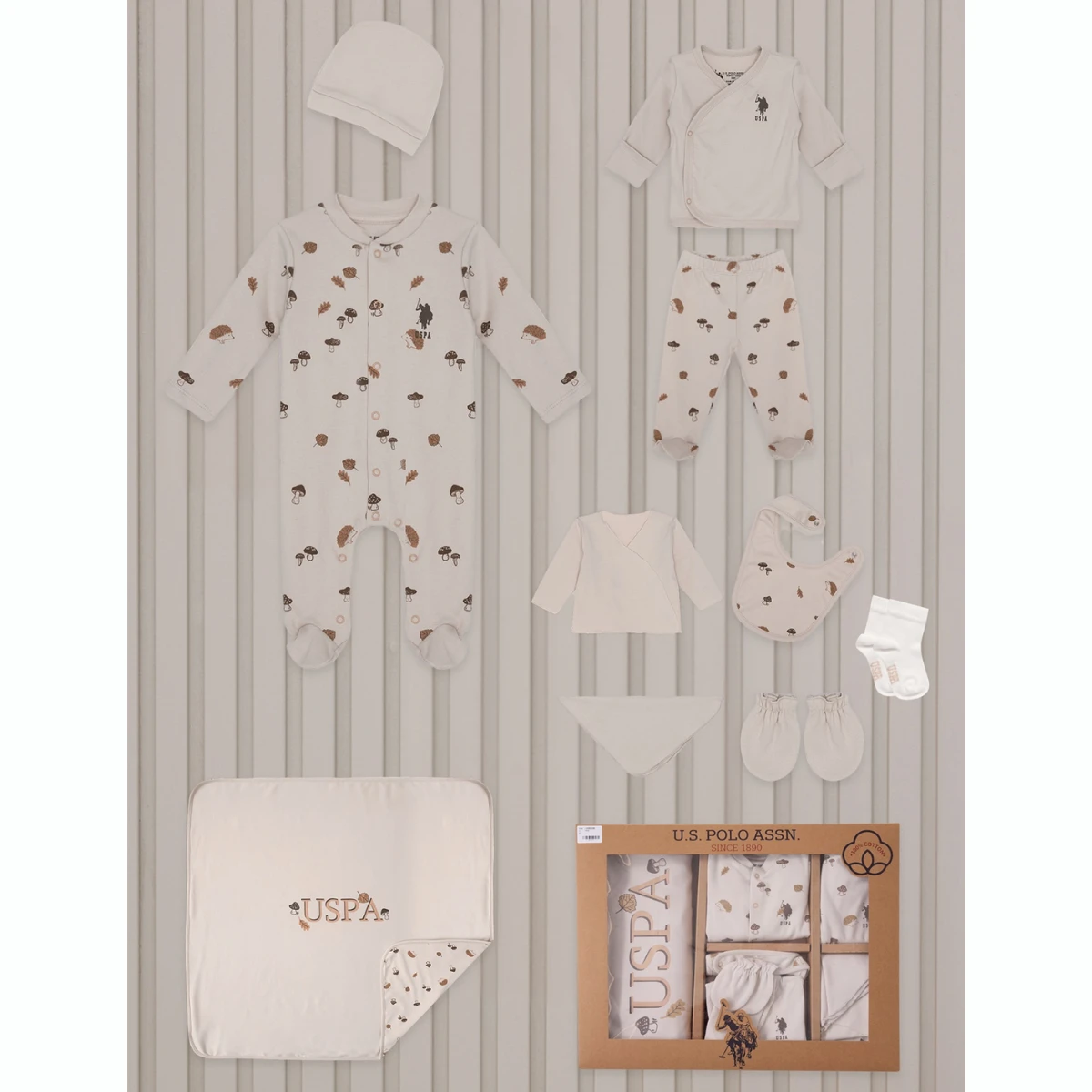 US POLO ERKEK 0-3 AY 10LU ZIBIN SET