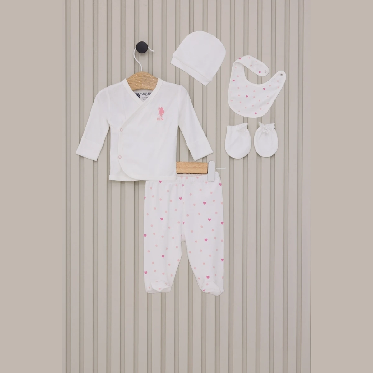 US POLO KIZ 0-3 AY 5Lİ ZIBIN SET