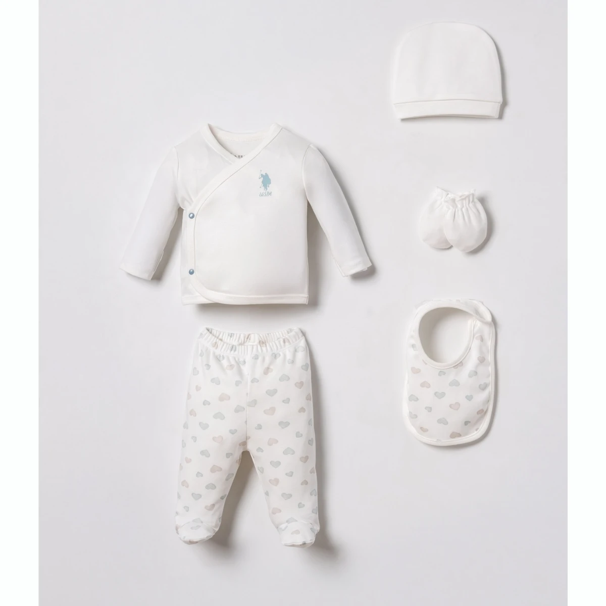 US POLO KIZ 0-3 AY 5Lİ ZIBIN SET