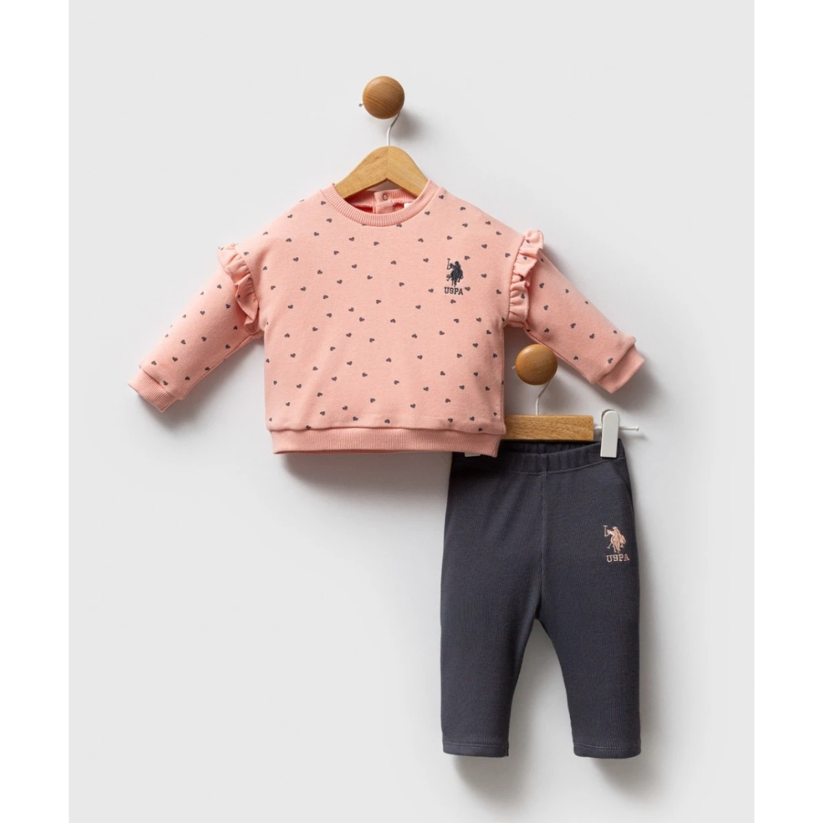 US POLO KIZ 6-9-12-18-24-36 AY 2Lİ TAKIM