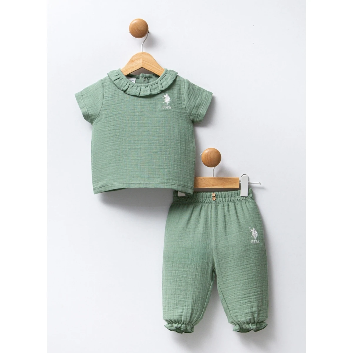 US POLO KIZ 6-9-12-18-24-36 AY 2Lİ TAKIM