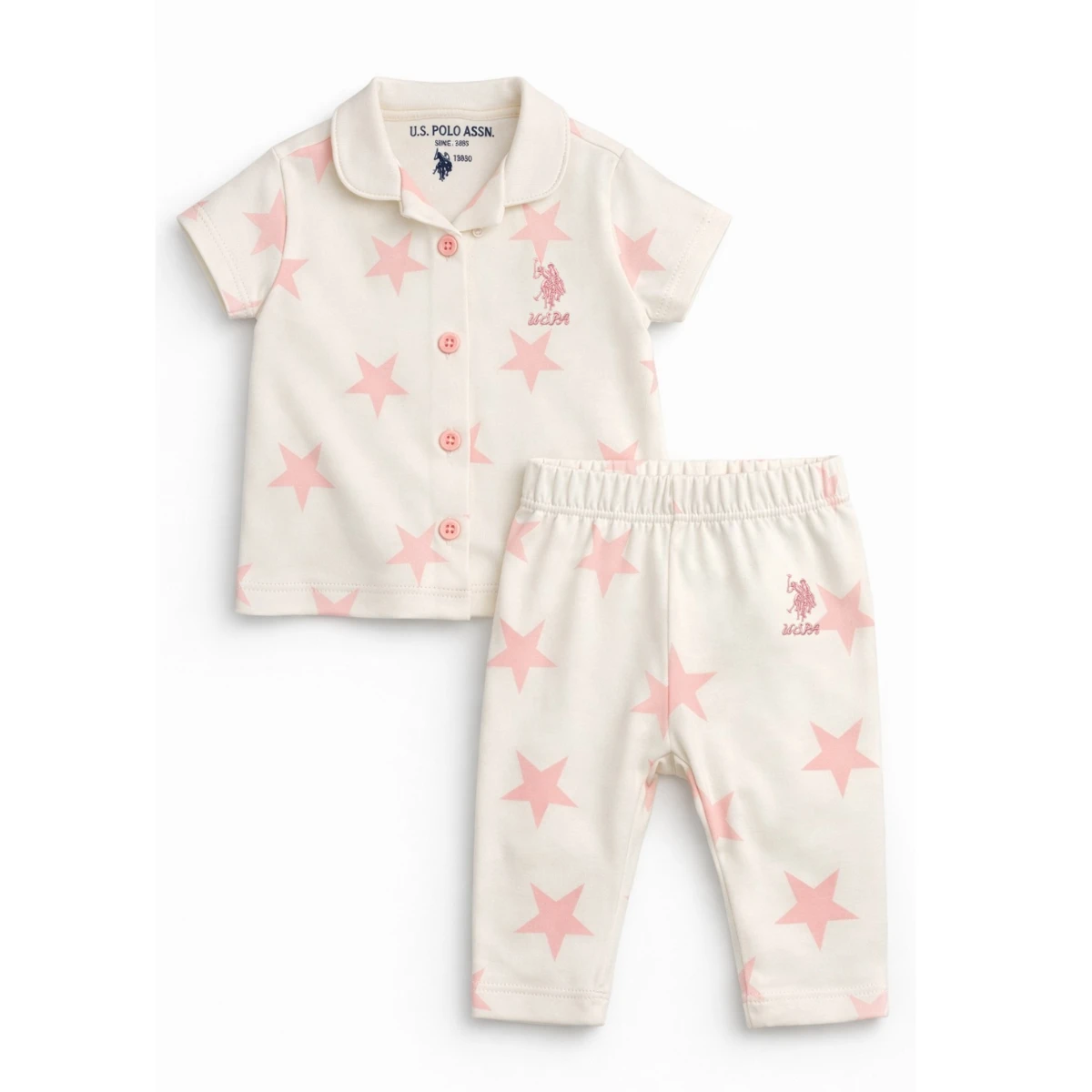 US POLO KIZ 6-9-12-18-24-36 AY PİJAMA TAKIMI